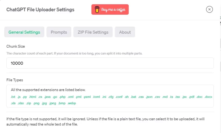  ChatGPT File Uploader Extended