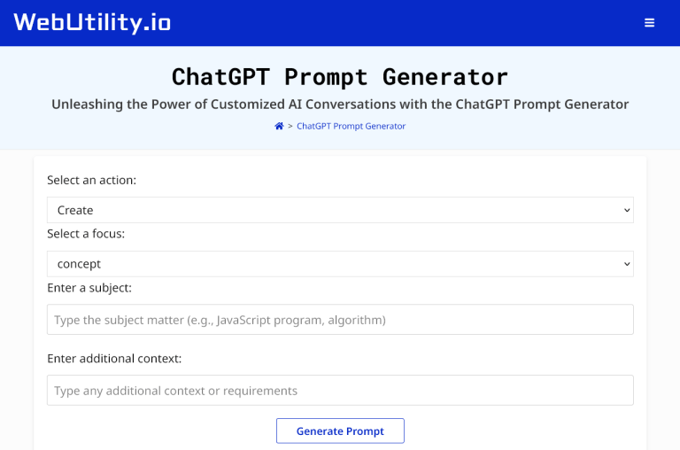 ChatGPT Prompt Generator
