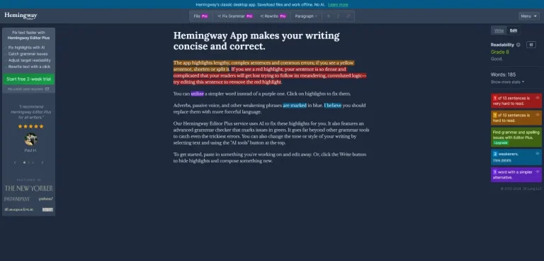 Hemingway Editor