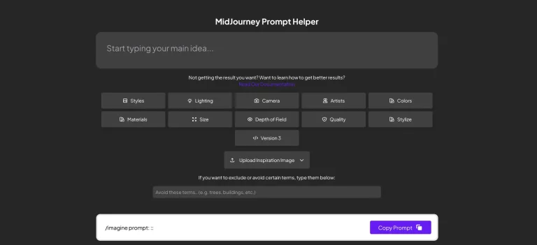  MidJourney Prompt Helper