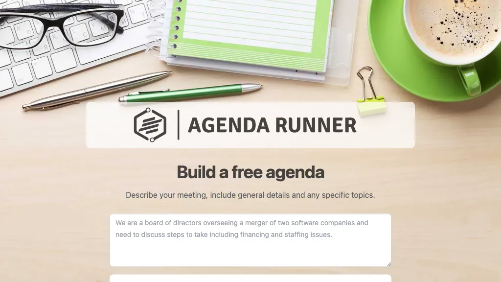  Agenda Runner