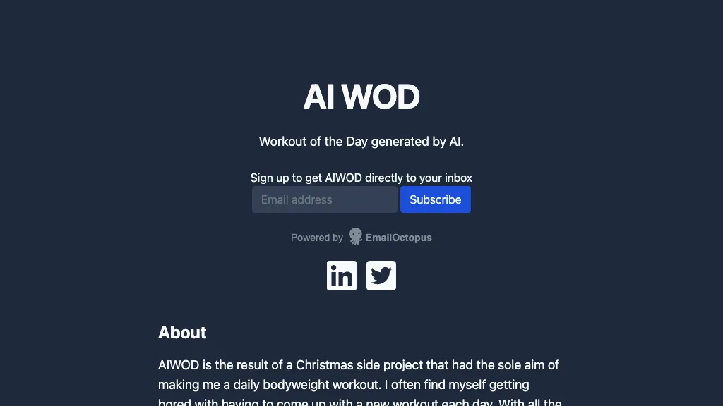  AI WOD