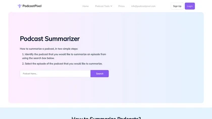  PodcastPixel - Podcast Summarizer